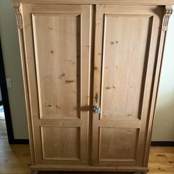 Antique Pine Armoire 