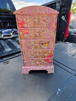 Punch Studio 5-Drawer Jewelry / Trinket Chest – Paisley & Butterfly