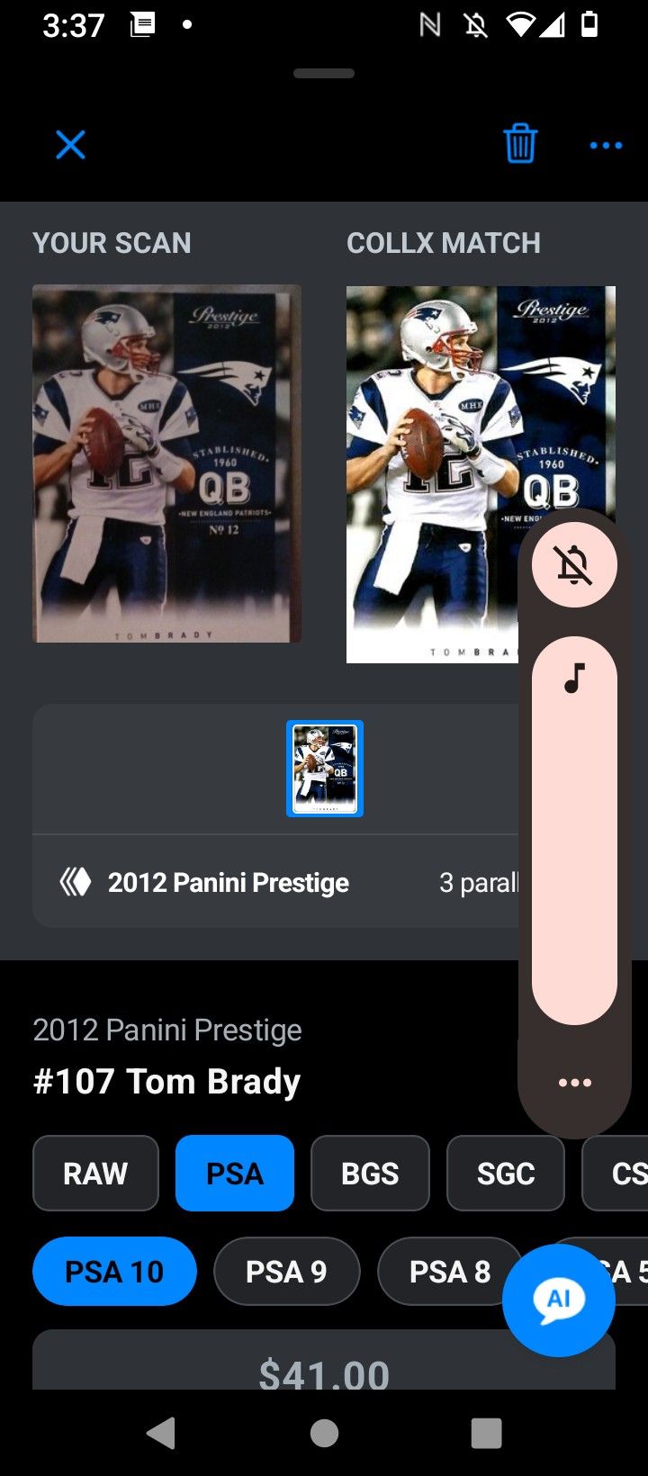 Tom Brady 2012 Panini Prestige