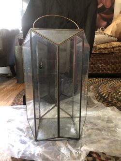 Designer Octagonal  Glass  Container 