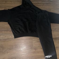 Black Essentials Fear Of God Sweatsuit 