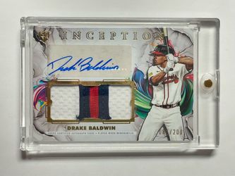 2025 Topps Inception Drake Baldwin Rookie Patch Auto /200 Braves RC
