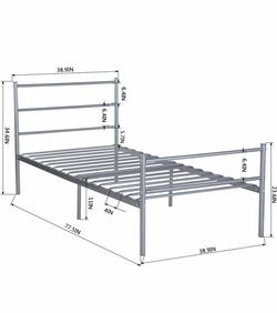 Twin Size Metal Platform Bed Frame – Like New