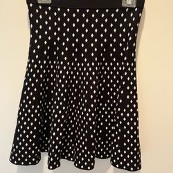 Ana Couture Skirt Black and White Size S