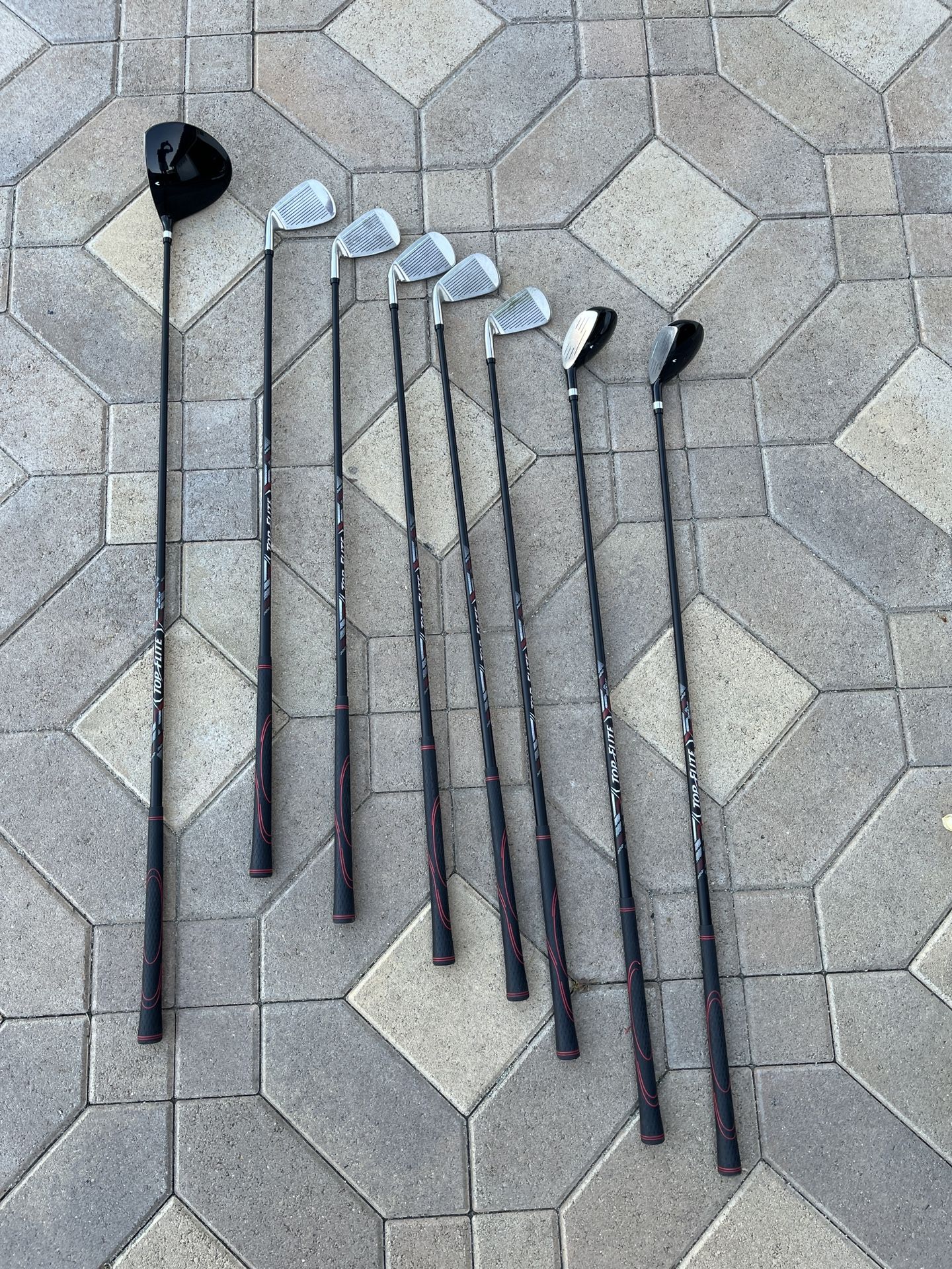 Golf Clubs - Driver, Hybrid, and Irons 