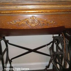  Circa 1900, Possibly Older Singer Sewing Machine Table 