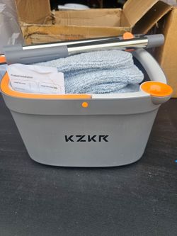 KZKR Square Spin Mop with Bucket
