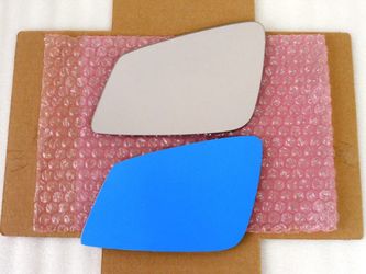 Mirror Glass with Adhesive for Fitting Over Auto-Dimming Mirror for Various BMW Models - Driver Side View Left LH - Check Size and Pictures