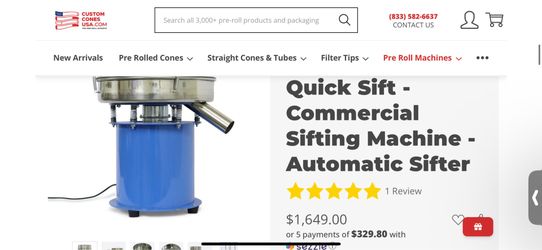 Quick shift commercial sifting machine