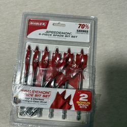Diablo DSP2920-S6 6 + 2  8Piece Drill Bit Set Speedemon spade bits