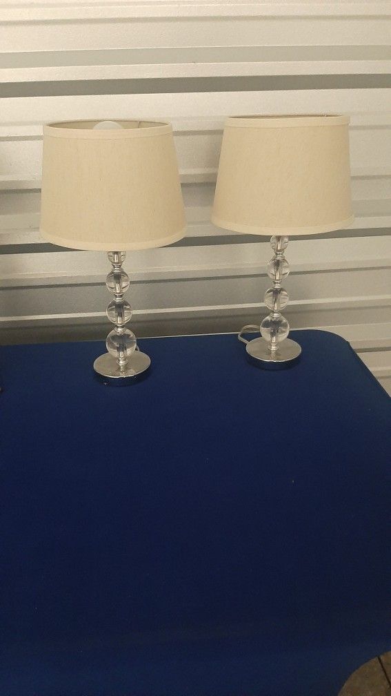 Pair Of Acrylic Table Lamps