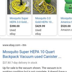 Mosquito Super Backpack Vacuum