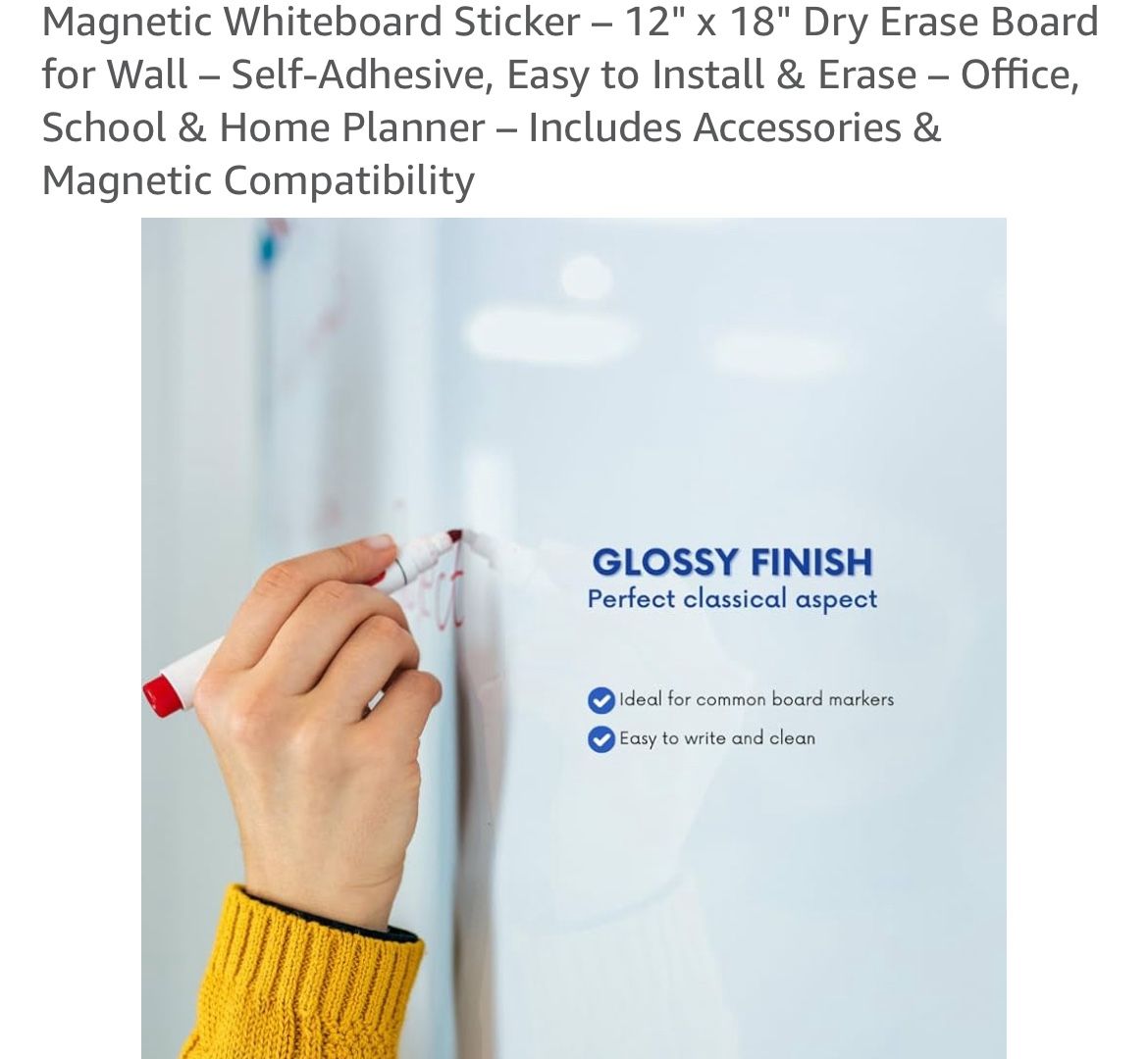 New New Self-adhesive Magnetic White Board Kit(4available)