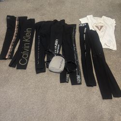 22 Piece Guess/CK Women’s Clothing Lot Size Large Tops Med Bottoms 