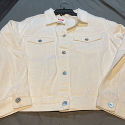 White Denim Jacket size L