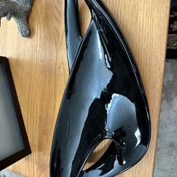 Black Glass Art Bowl