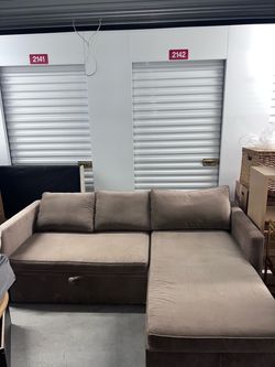 West Elm Harris 2-Piece Pop-Up Sleeper Sectional w/ Storage Chaise (87")
