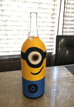 Decorated wine bottle