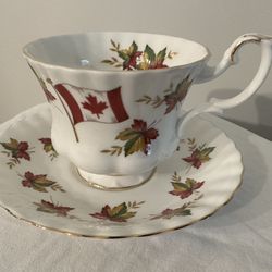 Vintage Royal Albert Bone China England Canada Tea Cup And Saucer 