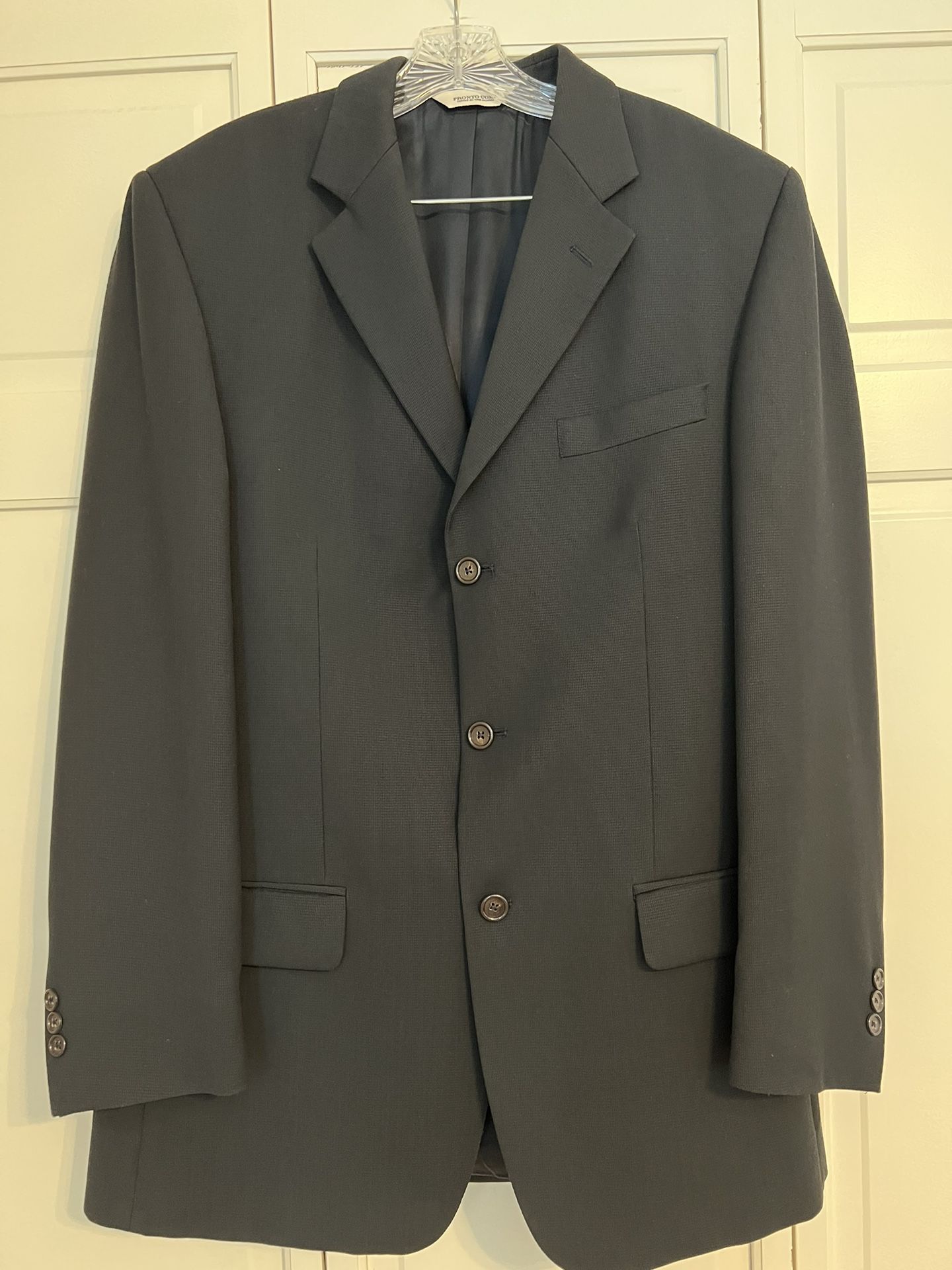 Men’s Pronto Uomo Wool Sport Coat 41 Tall Navy