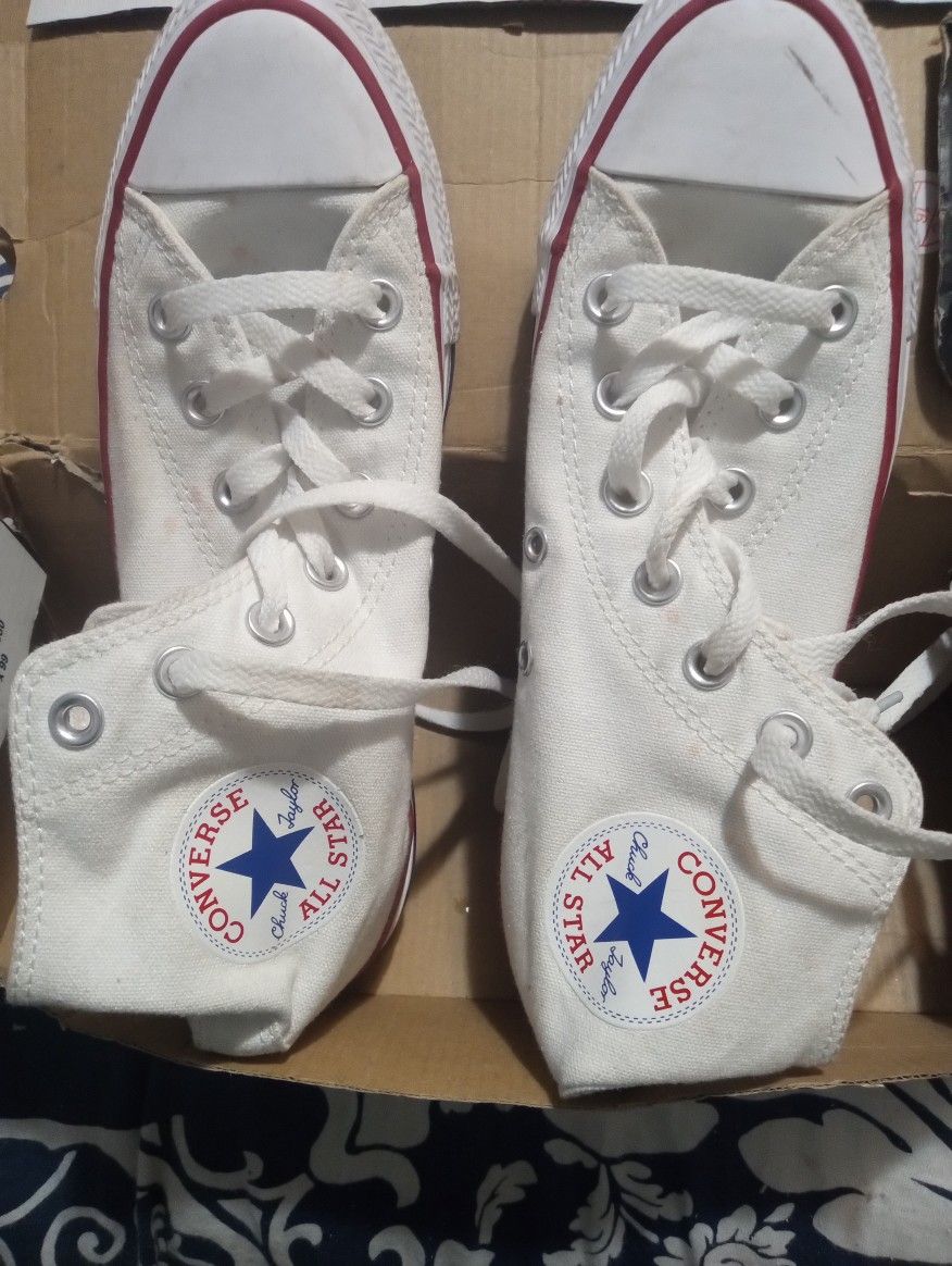 White Converse High Top Tennis Shoes