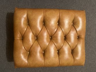 Genuine, leather ottoman