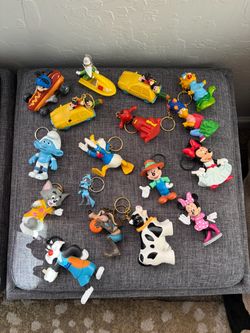 Vintage toy keychains