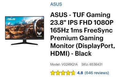 Gaming monitor 24'