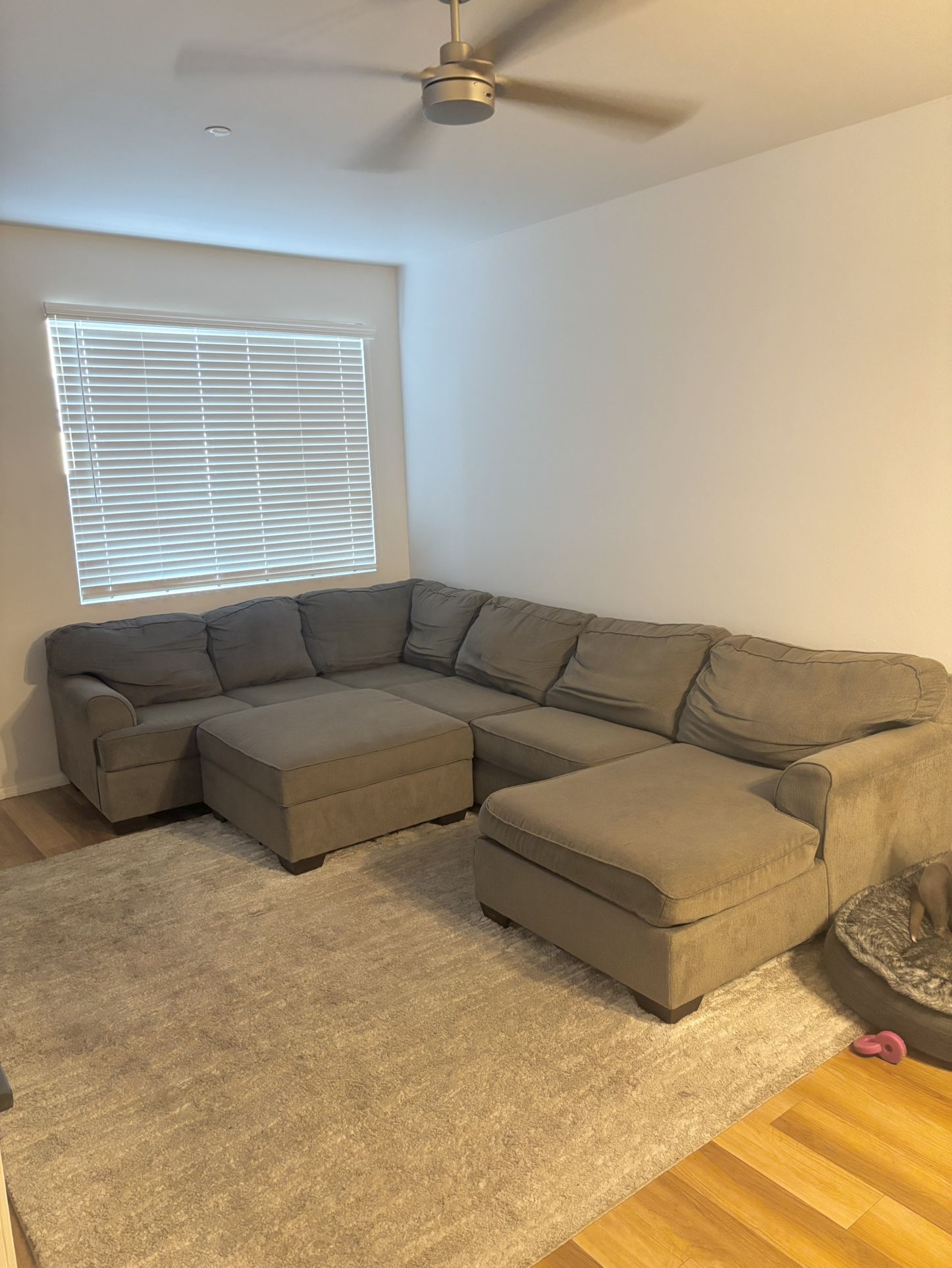 Sectional Couch + Ottoman - Good Condition