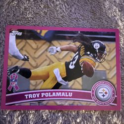 2011 Topps - Troy Polamalu #100 Leaping Through the Air