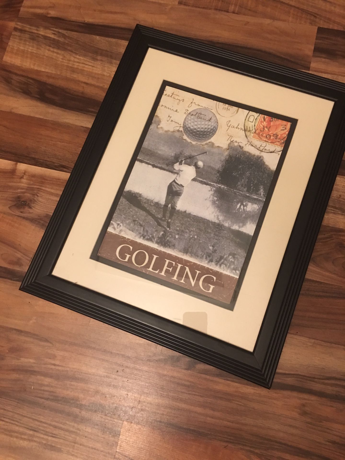 Golfing Picture with frame