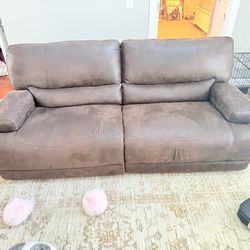 Three piece reclining sectional
