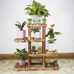 Flower Stand/Multi-Layer Solid Wood Plant Stand Living Room Interior Balcony Simple Rack