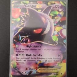 Gengar EX Ultra Rare Holofoil Card Pokemon TCG - Phantom Forces