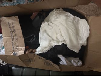 Big box full of gently and new women  clothing