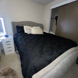 Queen Size Wayfair Bedframe & Box Spring