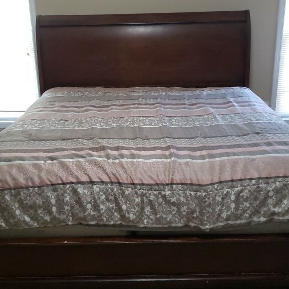 King Size Half Sleigh Bed And Side Tables