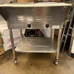 Steamtable two compartment electric 120 V