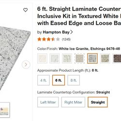 Straight Laminate Countertop All-lnclusive Kit (6')