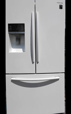 Ca Deliver & Hook Up For An Extra 2️⃣5️⃣ Excellent Working Samsung French Door Refrigerator W/Twin Cooling System & LED Lighting