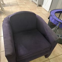 Two Purple Living Room Chairs