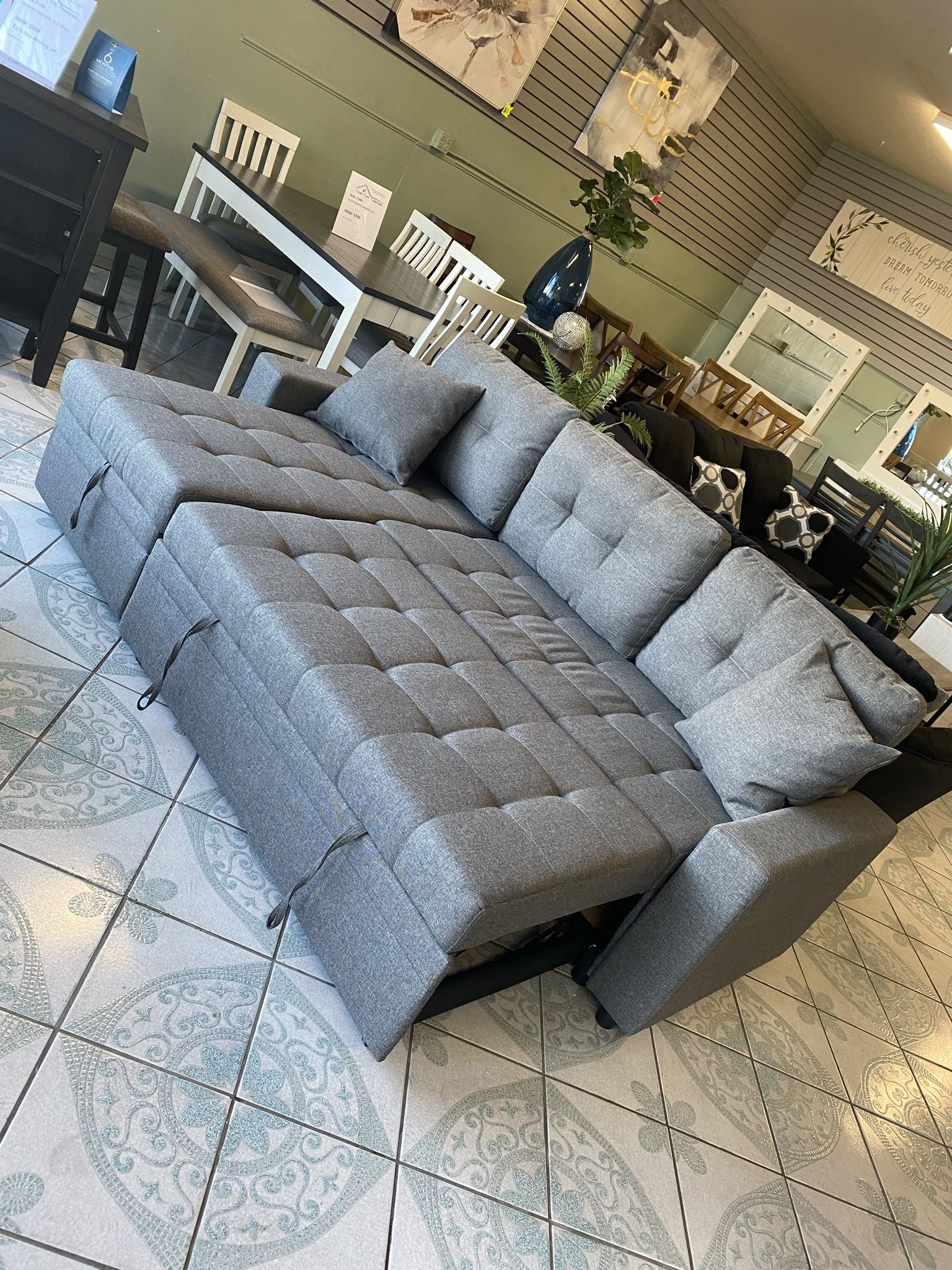 Grey Sectional With Pull Out Bed ¡¡New In Stock!!