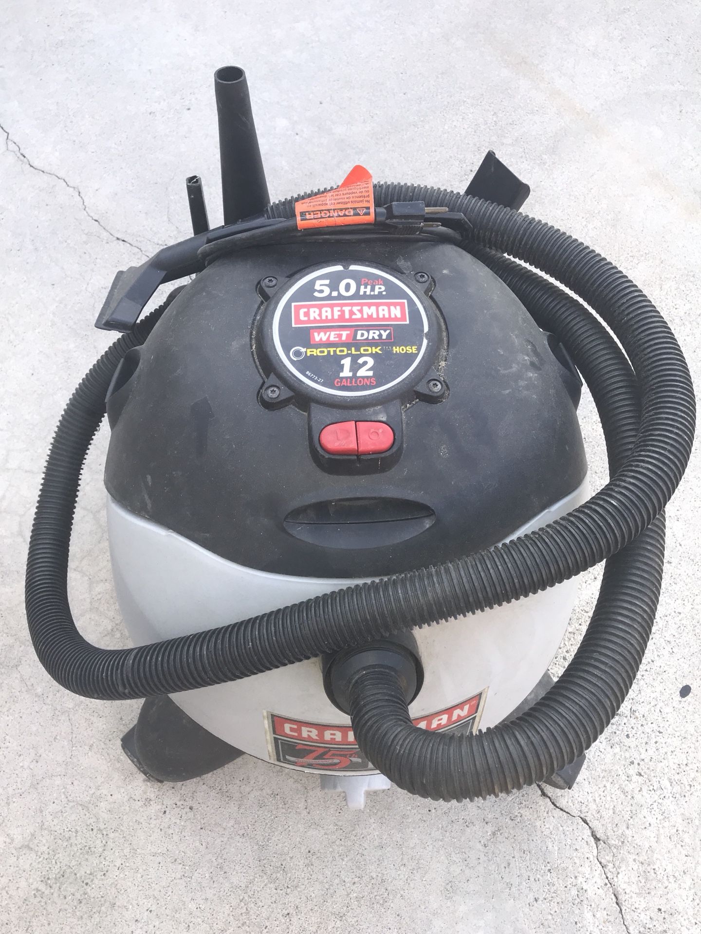 Craftsman 75th Anniversary 12 Gallon 5.0HP Wet/Dry Shop Vac