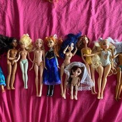 Dolls Lot Of 10 Dolls