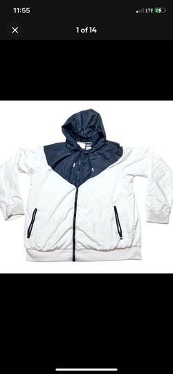 UMBRO Soccer Track Jacket Windbreaker Mens XL Black White Full Zip Pockets