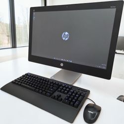HP 23” i5 Quad-Core Touchscreen FHD PC AIO Desktop / Windows 11 / HDD 2TB / RAM 12GB / WiFi AC / CD-DVD / Camera / HDMI / Bluetooth / Backlit keyboard