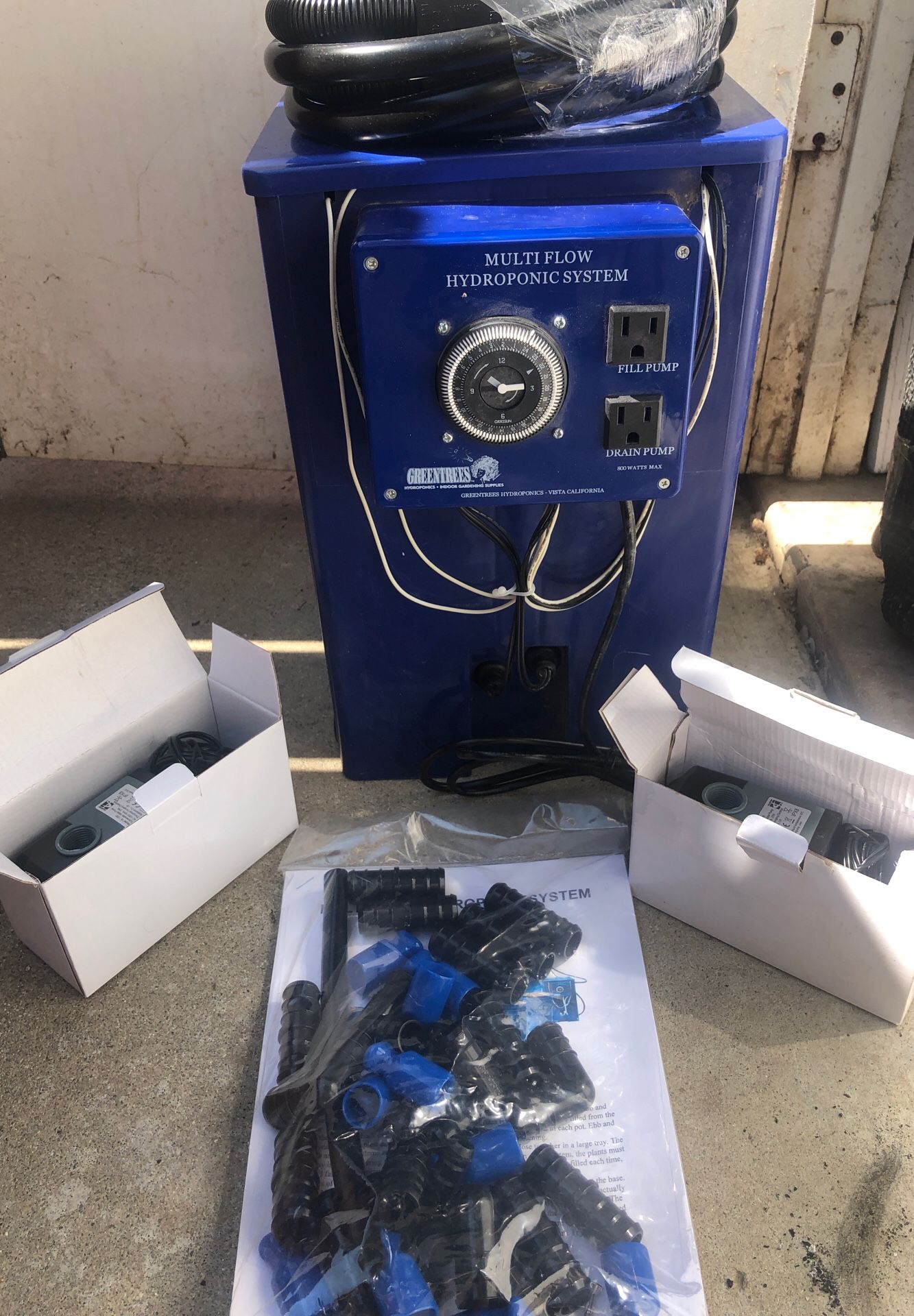 🌿🌿(NEW!!) Greentrees Hydroponics Multi Flow Controller Module (pumps/drain tubes/fittings included)