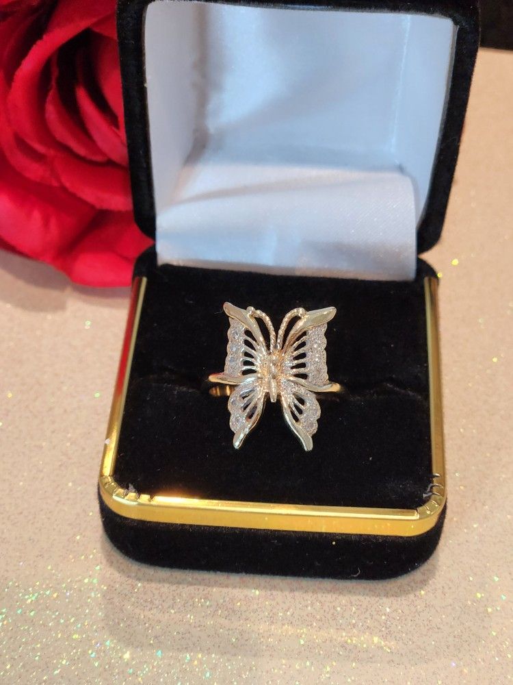 14kt BUTTERFLY RING