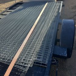 Hi everyone we have this beautiful decorative 8x4FT Welded Wire Mesh Panels Galvanised Steel Grid Fence Sheet Metal heavy duty  size squares 1-1/2. X 