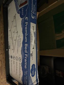 Twin metal bed frame and box spring